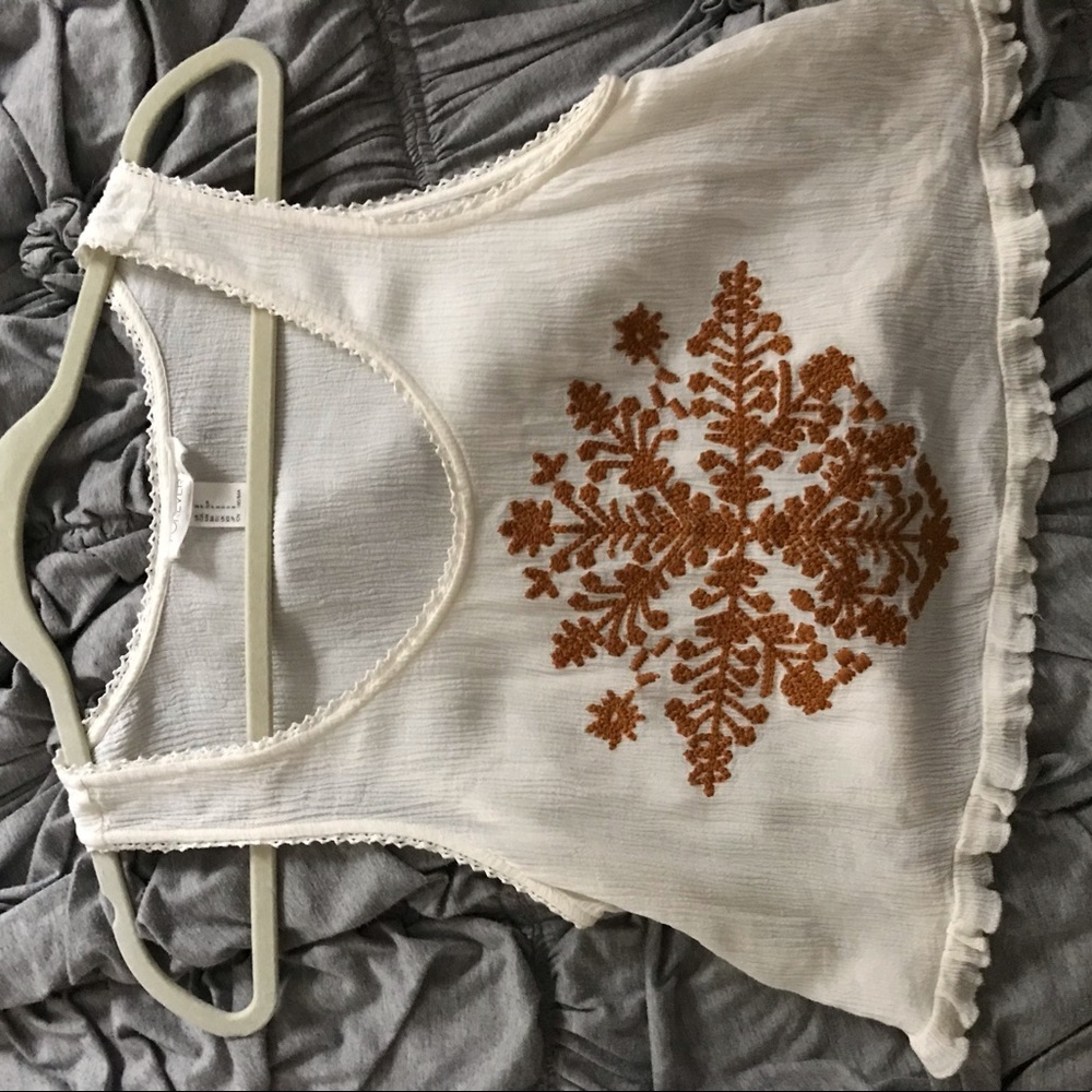 Embroidered crop top